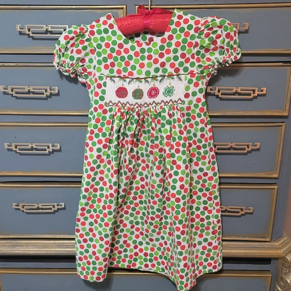 Mommy & me | Dresses | Mommy Me Christmas Dress Hand Smocked Sz 4 | Poshmark